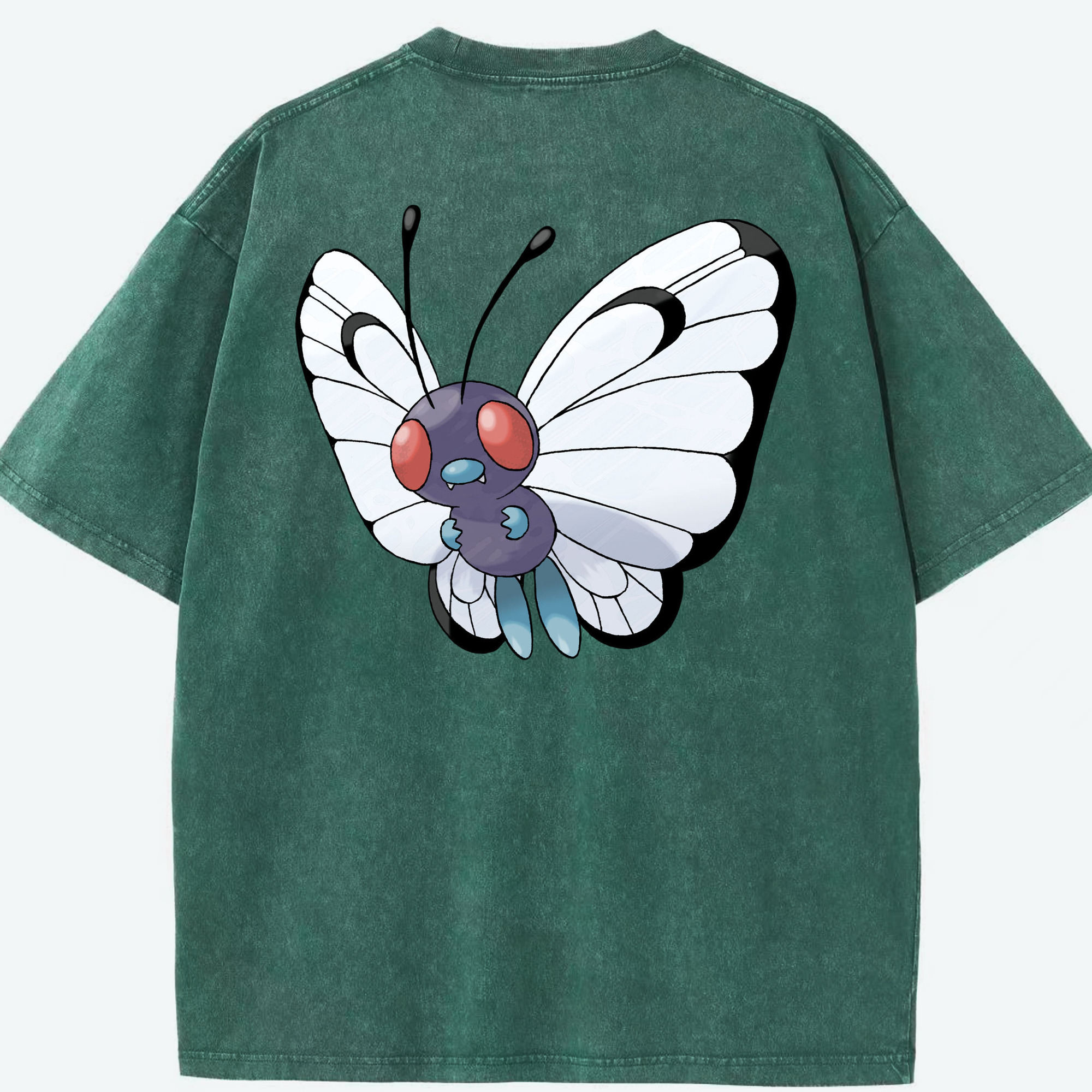 （画像用） ポケットモンスター Pokémon 綿100% ヴィンテージ風 半袖Tシャツ（背面プリント）